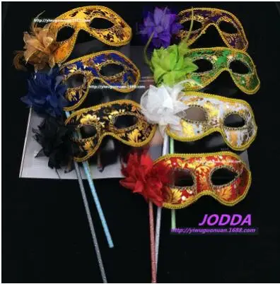 Венецианский маскарад музыка маска с мячом на палочке костюм Марди Грас зеленая