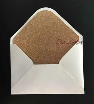 

Customizable rectangle/square envelope with glitter liner