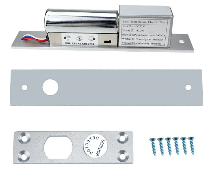 2/5 провода металлический Электрический Болт замок электронный дверной замок Нормальная/низкая температура с задержкой времени для безопасности системы контроля доступа