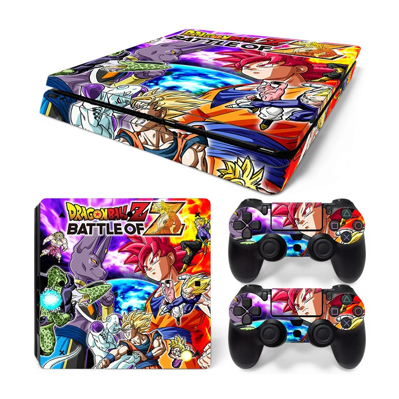 Dragon Ball Super PS4 тонкая наклейка для игровой станции 4 Тонкая консоль контроллеры виниловые наклейки защитная крышка для игры