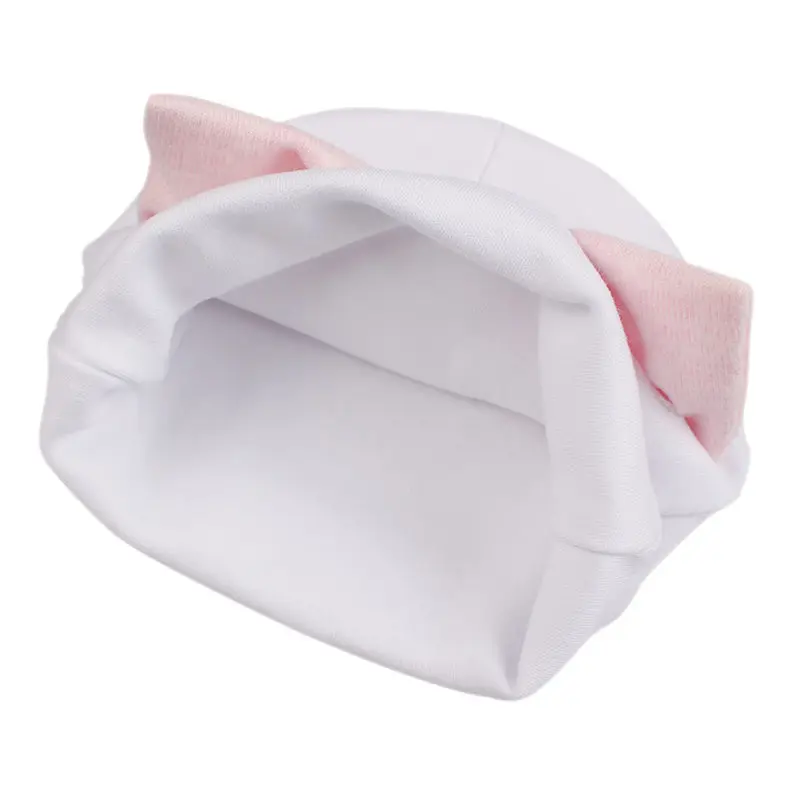 White Baby Beanie Hat Big Bowknot Newborn Boys Girls Hospital Cap High Quality Pure Cotton Soft Comfortable Infant Skull Hat Cap 2019 New (12)