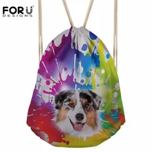 FORUDESIGNS/женская сумка на шнурке Craffiti, комплект для собак, карман для девочек, логотип, рюкзак под заказ для детей, Stachel, туристический подарок, bolsos