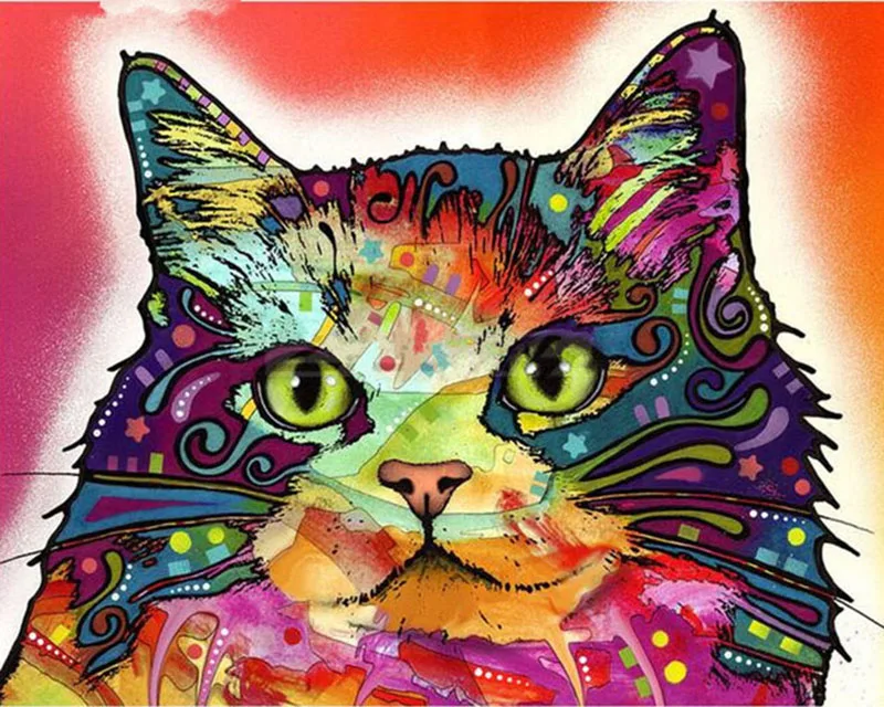 

5d Diamond Embroidery Cat Animals Crystal Cross Stitch Full Square Diamond Painting DIY Sticker Decor Paintings
