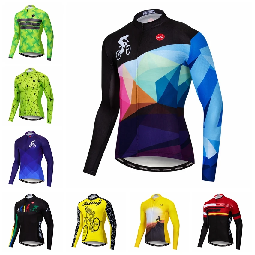 Weimostar Cycling Jersey Long Sleeve Men Autumn 2022 Pro Team Cycling