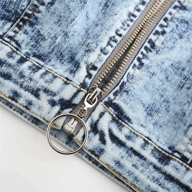 2019 New Design Womens Summer Denim Vest Fashion Sleeveless Zipper Casual Clothing For Ladies Girls 40JU18 (13)