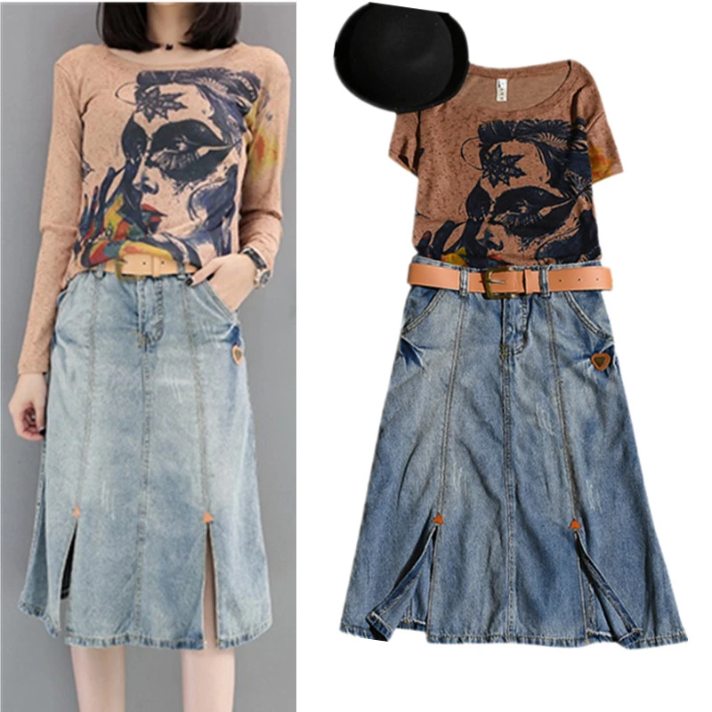 tops for jeans skirt