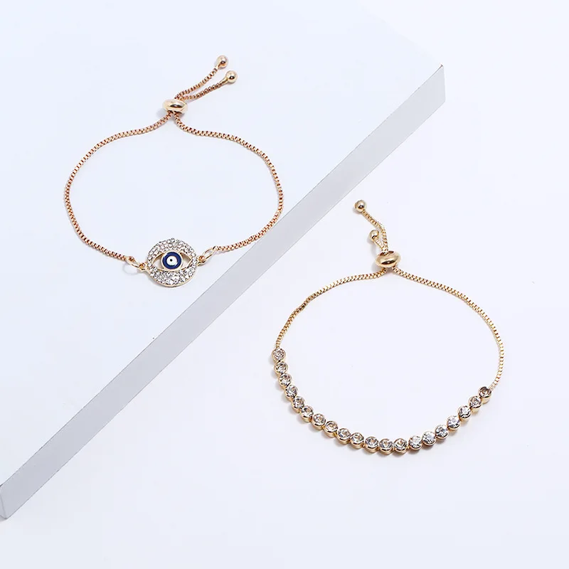 

New Arrival High Quality Model Creative Jewelry Adjustable Round Devil Eye Bracelet Factory Direct Sale Lady Bracelet