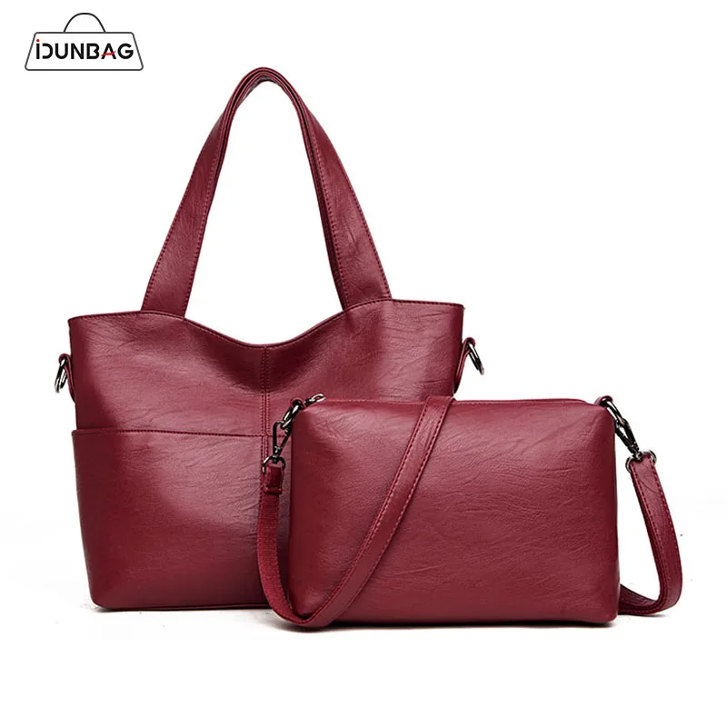 

2xWomen Handbag Sets PU Leather Women Shoulder Bags Famous Brand Designer Women Messenger Bags Casual Tote Bags Sac a Main Femme