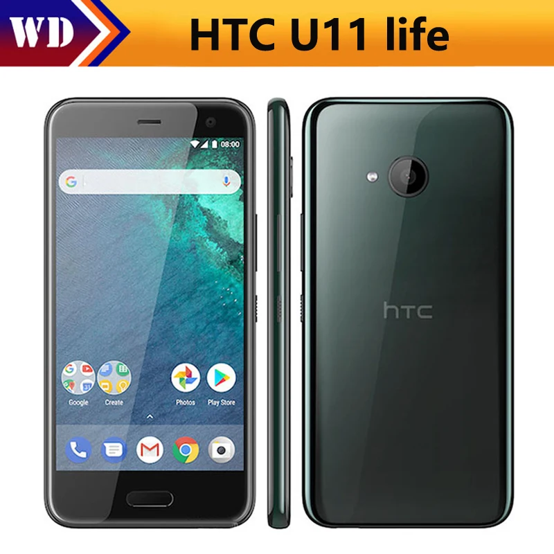 

Original Unlocked HTC U11 life 4G LTE Mobile Phone 3GB RAM 32GB ROM 5.2 inch Android single Sim 1920X1080 OctaCore 16.0MP Phone