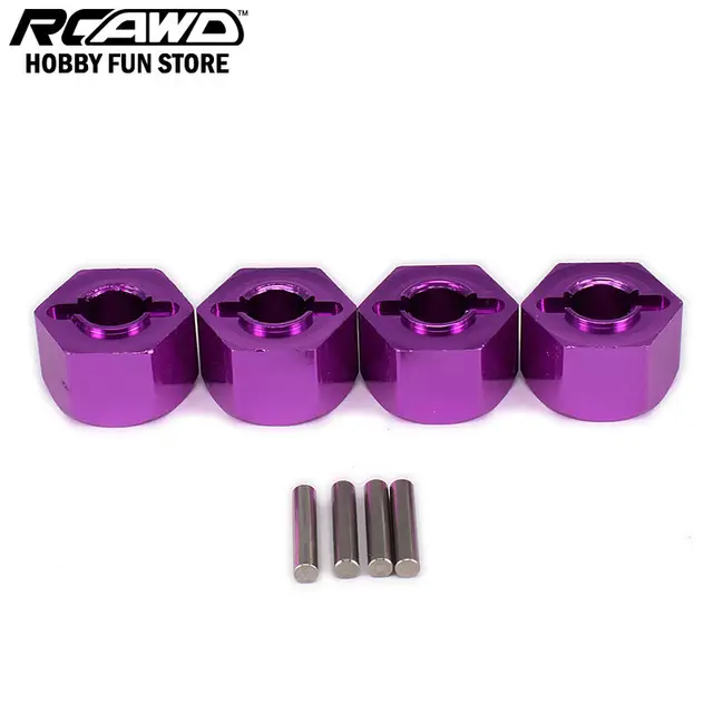 Best Offers RCAWD Drive Wheel Hub Hex 12mm Adapter For RC Car 1/10 Alloy Aluminum Diameter M12 Hole M5 Thickness M9 Pin M2 HSP WLTOYS 