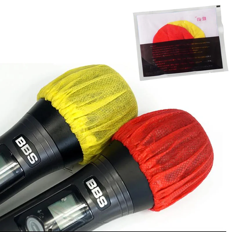 

2pcs/bag Disposable non-woven KTV special Microphone Cap case pads Universal Mic Cover Replacement WindScreen Protective