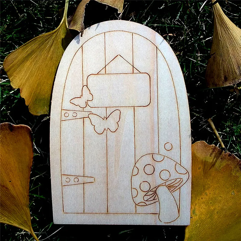 10 шт./лот DIY деревянная дверь лазерная резка двери ремесла пустая доска декупаж