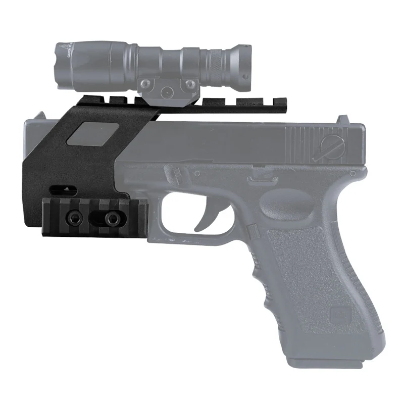 Tactical AEG Pistol Base Rail Sight Laser Lighting Mount for Glock 17 5.56 1911
