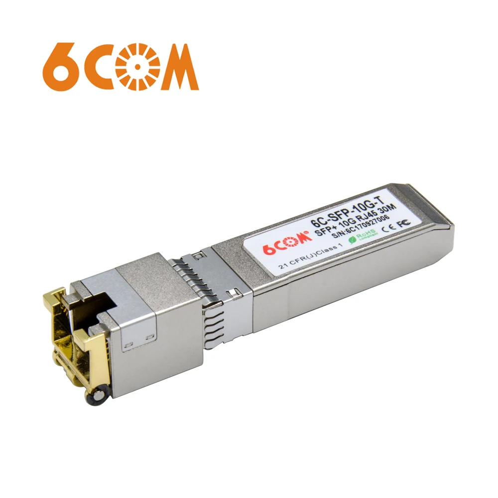 

6COM for Arista 10GBase-T Compatible SFP+ 10GBase-T Gigabit RJ45 Copper Transceiver 30m