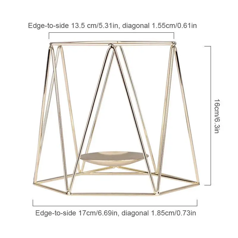 Nordic романтический ужин подсвечники геометрический Железный Подсвечник для Свадебная вечеринка домашние декоративные предметы
