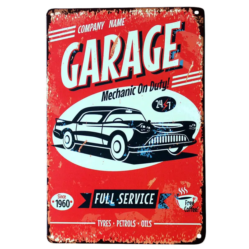 "Garage Rules" Винтажная металлическая жестяная вывеска домашний декор потертый шик табличка папы гаражное украшение стены художественный плакат 20*30 см A548 - Цвет: 17