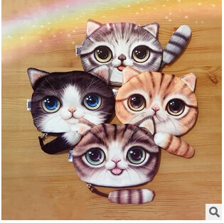  Free shipping 2015 autumn new meow star tail decoration Plush purse wallet wholesale mobile phone bag stereo cat 
