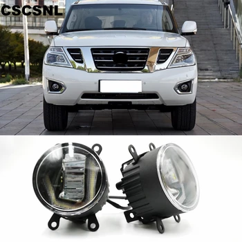 

3-IN-1 Functions Auto LED DRL Daytime Running Light Car Projector Fog Lamp with yellow signal For Nissan Patrol 2005 - 2018
