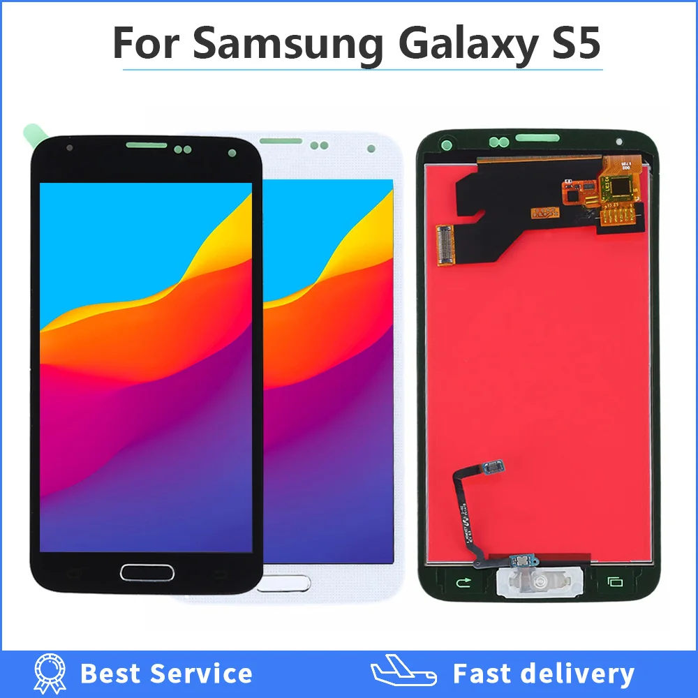 

G900f LCD For Samsung Galaxy S5 G900F G900FD G900M LCD Display Touch Screen Digitizer Home Button Assembly For Samsung S5 LCD