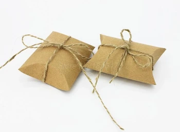 

Wedding Gift Boxes 5000pcs New Style Kraft Pillow Shape Wedding Favor Gift Box Party Candy Box Wholesales Festive Party Supplies