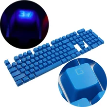 for Cherry MX Switches Backligh Gaming Keyboard Switch 104 Keycap Double Shot Translucent Backlit ABS Translucidus Key caps Blue
