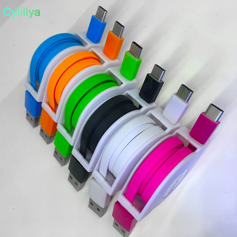 200pcs 2A High Speed Data Sync Charger Retractable USB-C Type C 3.1 Charging Cable Cord BAB for Iphone Samsung | Электроника