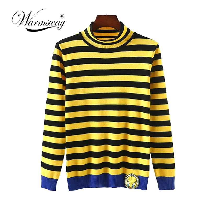 Brief Long Sleeve Pullovers Womens 2018 Brand New Designer European Turtleneck Candy Colors  Knitwear Knitted Sweaters WS-146