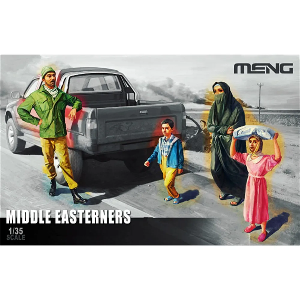 OHS Meng HS001 1/35 Средний Восток на улице 4 цифры-миниатюры сборочные фигуры Модели