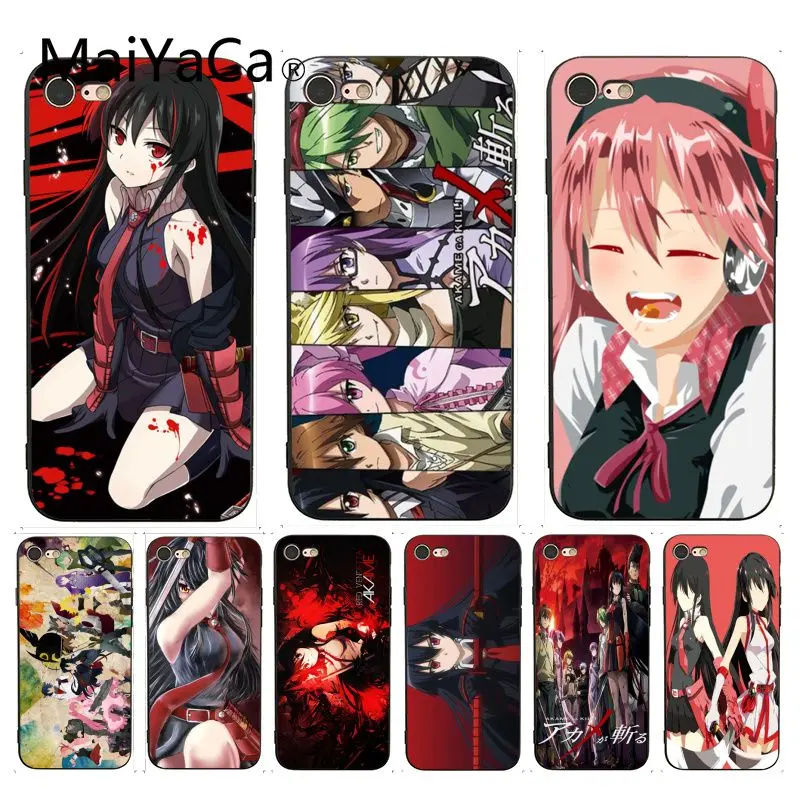 

MaiYaCa Akame ga Kill! Painted Cover Style Design Phone Case for iPhone X 6 7 6s 7plus 8 8Plus XS XR 5C SE Case