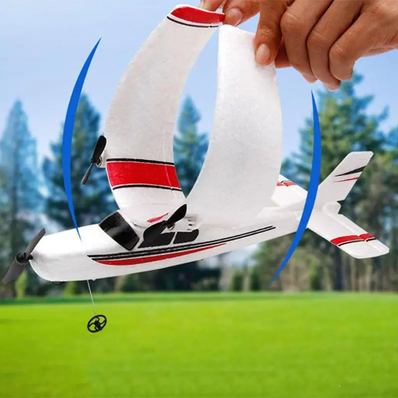 3.7V 300mAh Cute Kid RC Cars Drop-resistant Fixed-wing RC Glider Assembling Child Airplane Model Remote Control Toys
