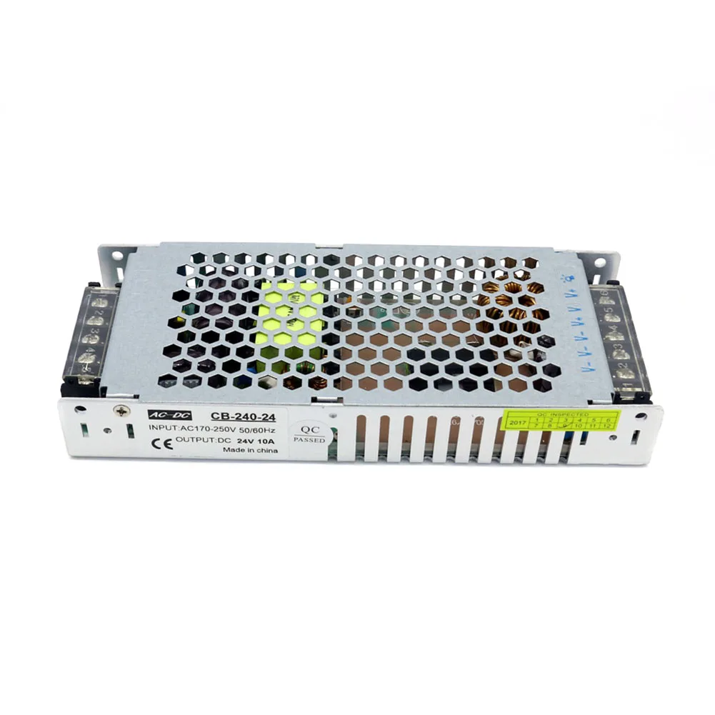 

Mesh Ultra Slim DC 24V 10A 240W Led Metal Constant Voltage Driver Switching Power Supply For LED Strip Lighting -- JDH99