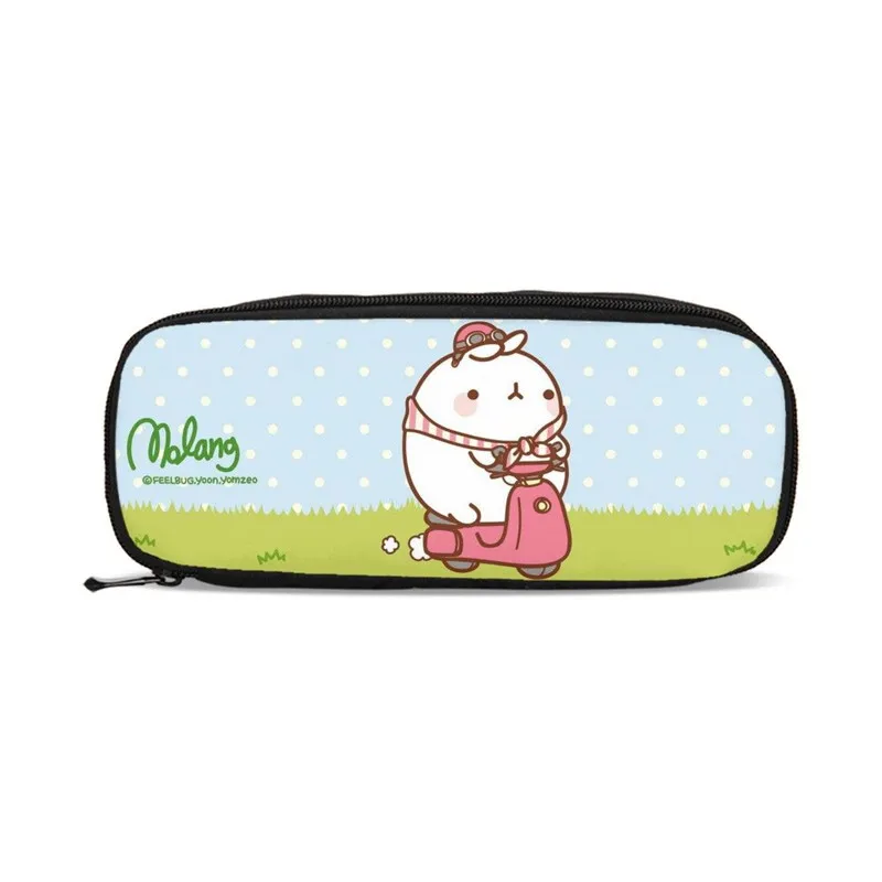 

Purses For Boys Girls Pen Bag Fashion Cute Cartoon Bunny Molang 3D Printing Pen Case Kids School Supply Pencil Pouch Sac A Main