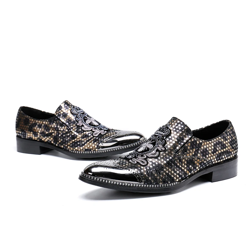 Mocasines Picture As 46 Hombres De Grandes Los Bordado Moda Zapatos Vestir Yardas Hombre Oxfords Cuero Casuales r4rTZxqw6C
