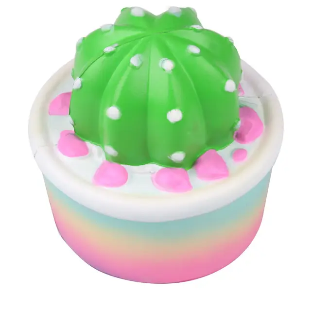 2018 New Kawaii Squishy Jumbo Cactus Potted Plants Slow Rising Reduce