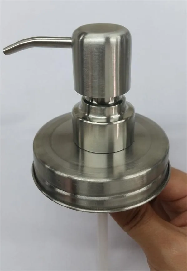 Free shipping 10pieces/lot Mason Jar Hand Soap Dispenser with Stainless