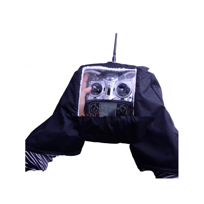 Andralyn Thickening Windproof Keep Warm Cotton Gloves Remote Control Transmitter Shield Hand Protector Winter Outdoor Drone FPV (13)