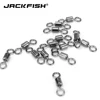 JACKFISH Stainless Steel Fishing Connector 8-word ring connector Rolling Swivel Solid Ring 50Pcs/lot Fishing Hook Tools ► Photo 2/5