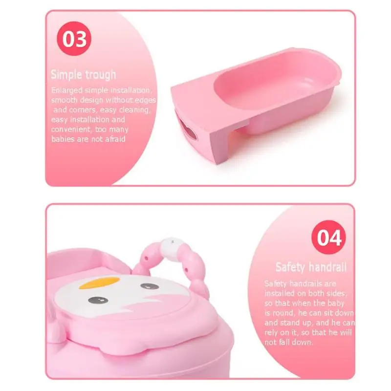 Cartoon Cute Baby Potty Toilet Bowl Training Pan Toilet Seat Kids Bedpan Diapering Toilet Training