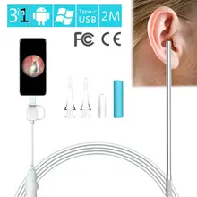 Визуальный наушник эндоскоп для детей USB ушной Отоскоп USB цифровой Otoscope для чистки ушей HD визуальный эндоскоп ухо Insp