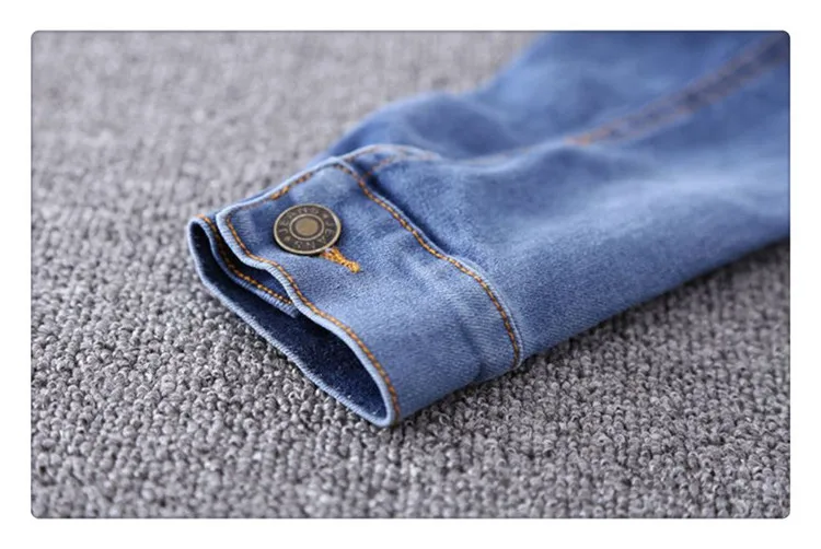 Drop shipping children jackets girl kids denim jacket 2 4 6 8 years old fashion jackets for girls long sleeve spring coat (7)