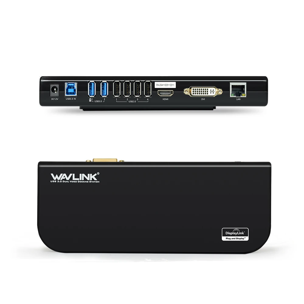 Wavlink 7 USB 3,0/2,0 портов Универсальная док-станция с двойной головкой до 1080P 2k HD док-станция для ноутбука для Mac OS Windows US/