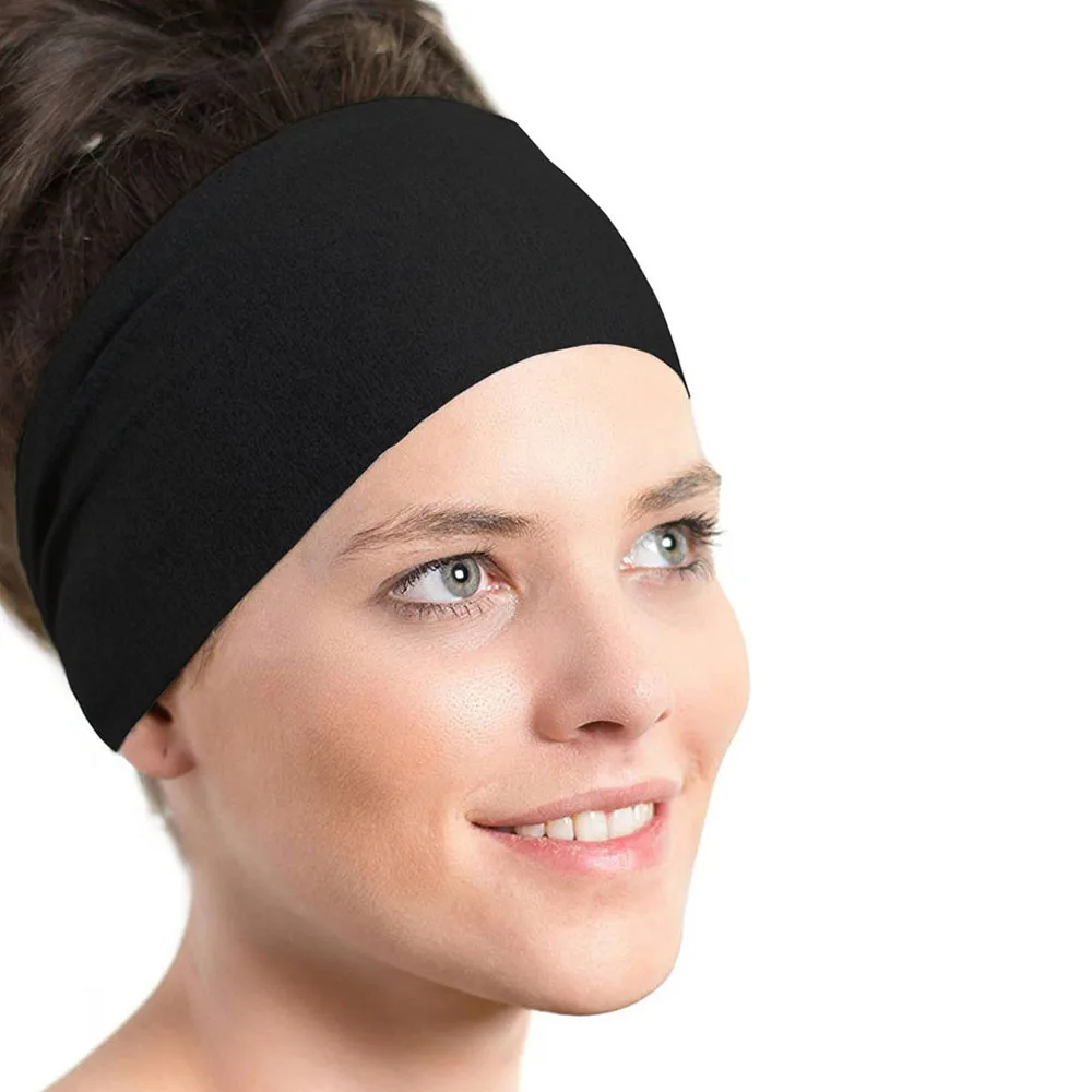 

women men unisex Ladies Sports Yoga Sweatband Gym Stretch Headband Hair Band For Women Adult Causal Elastic arco de cabelo A8