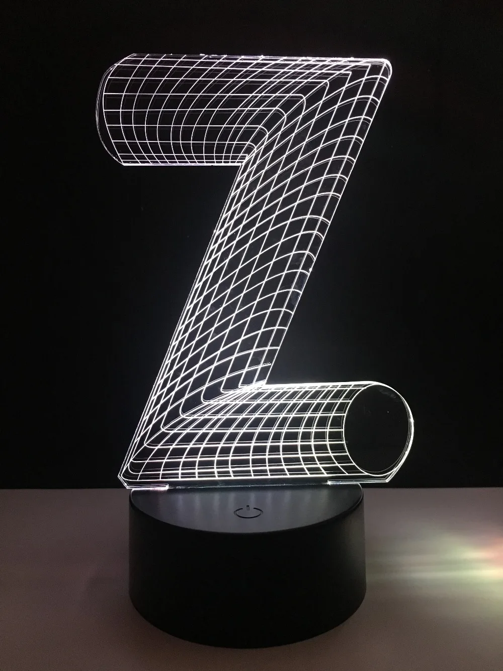 3D ночник Алфавит буквы Z 7 цветов изменить стол настольная лампа светодиодный USB сенсорный батарея питание атмосферное освещение Декор для спальни