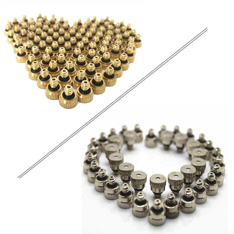 

F289 Brass Misting Nozzle 10-24 Theaded For Greenhouse Flower Plant Garden Misting Fitting 50PCS