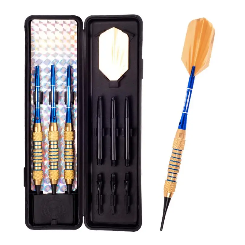 

3 pcs / box new high quality 18g copper shaft soft tip darts darts toy set with extra plastic shaft and pointed