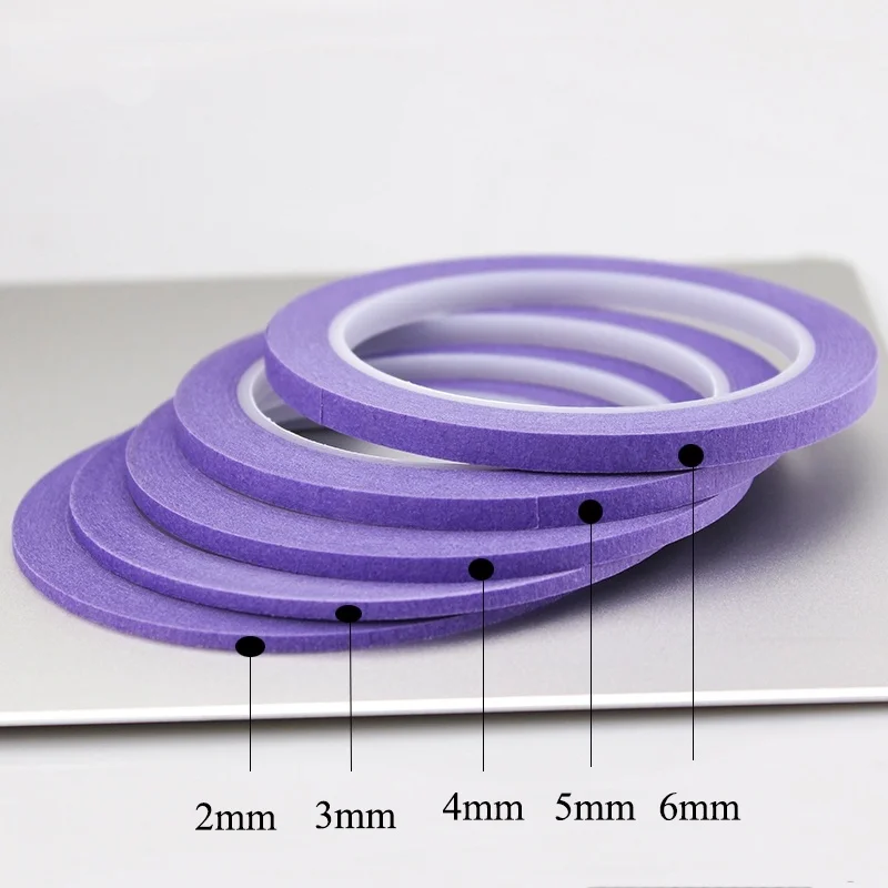 Ungu Tipis Kertas Masking Tape Untuk Melukis dan Menggambar & DIY Nail