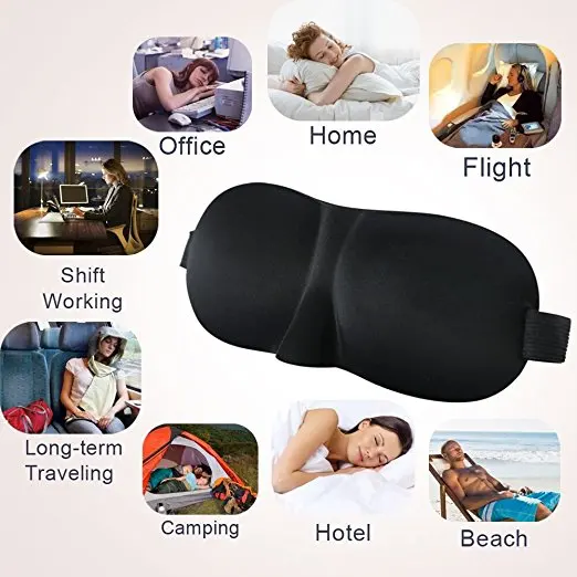 Comfortable Luxury Fashion Memory Foam Sleep Covers 3D Eye Mask With Ear Plugs