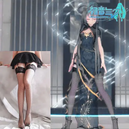 

Stocking and Fan Accessorfor vocaloid Hatsune Miku Megurine Luka Chinese Luo Tianyi canary bird ver cosplay Accessories