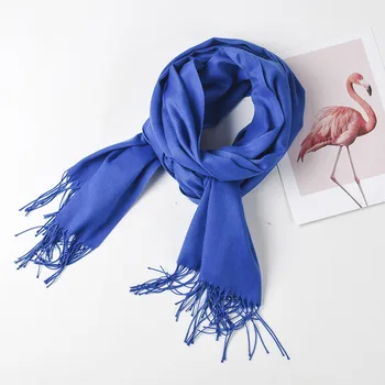

Women's Winter Warm Shawls And Wraps Soft Scarf Cashmere-like Scarves Lady Pashmina Pure Long Cashmere Head Scarf Hijabs Stoles