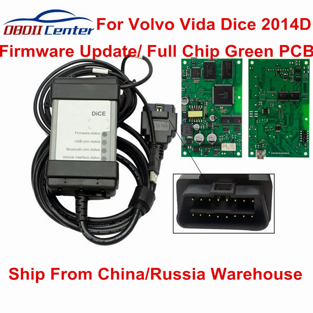 

Full Chip Vida Dice Pro For Volvo Diagnostic Scanner Vida Dice 2014D All-in-one Diagnosis Interface For Volvo Car 1999 to 2016